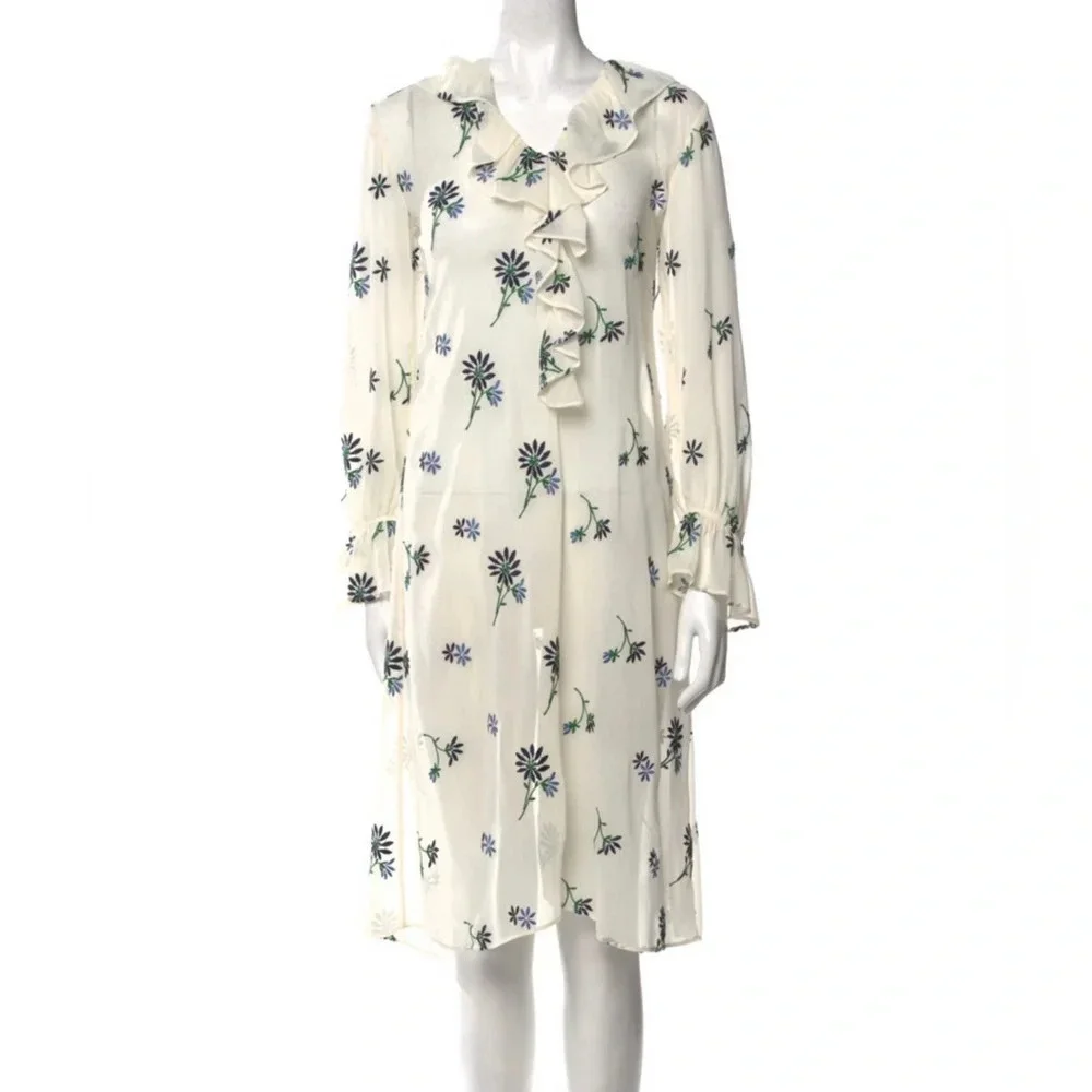 Tory Burch Floral Print Midi Length Dress size 8